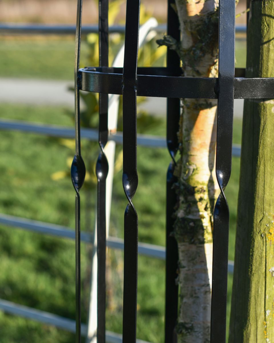 Close Up Of The Design On The Wrought Iron Sandridge Tree Guard