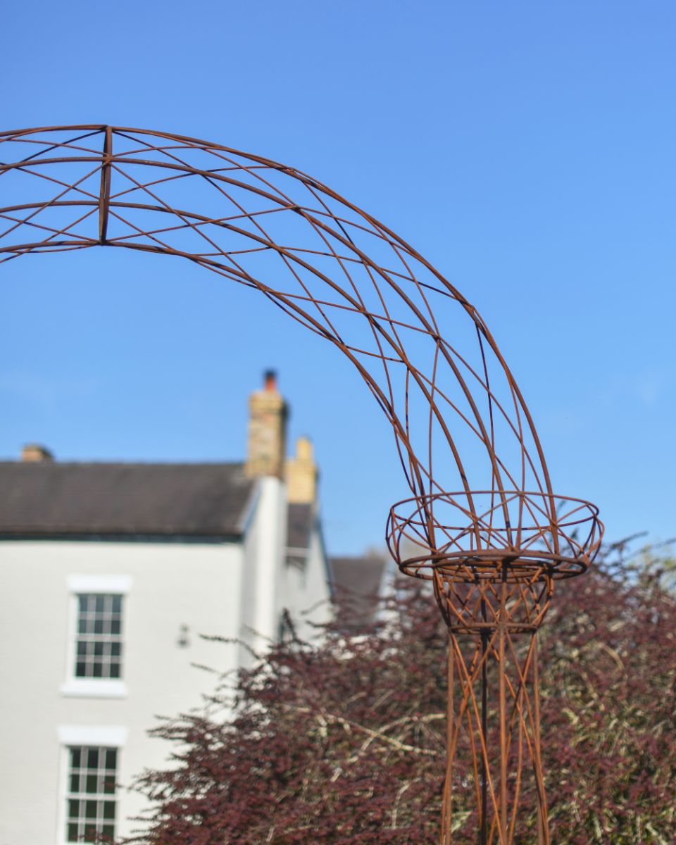 "Alauna" Rose Arch Created out of Rustic Steel "Alauna" Rose Arch Created out of Rustic Steel