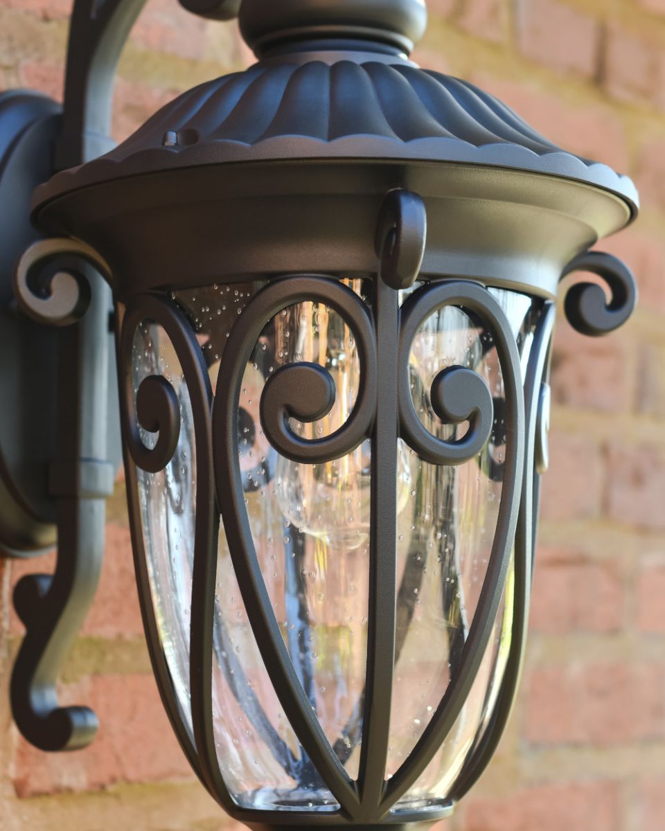 Close Up Of The Ornate Design On The Top Fix Wall Light