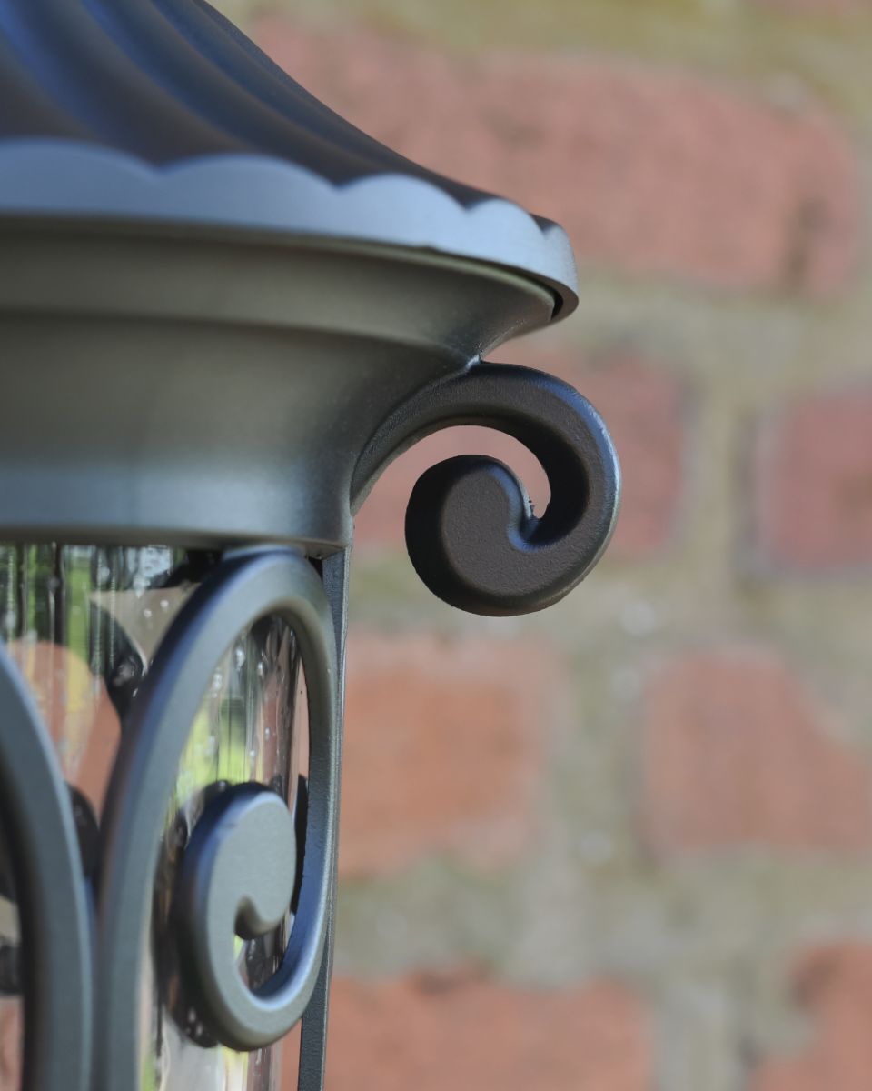 Close Up Of The Design On The Ornate Wall Light