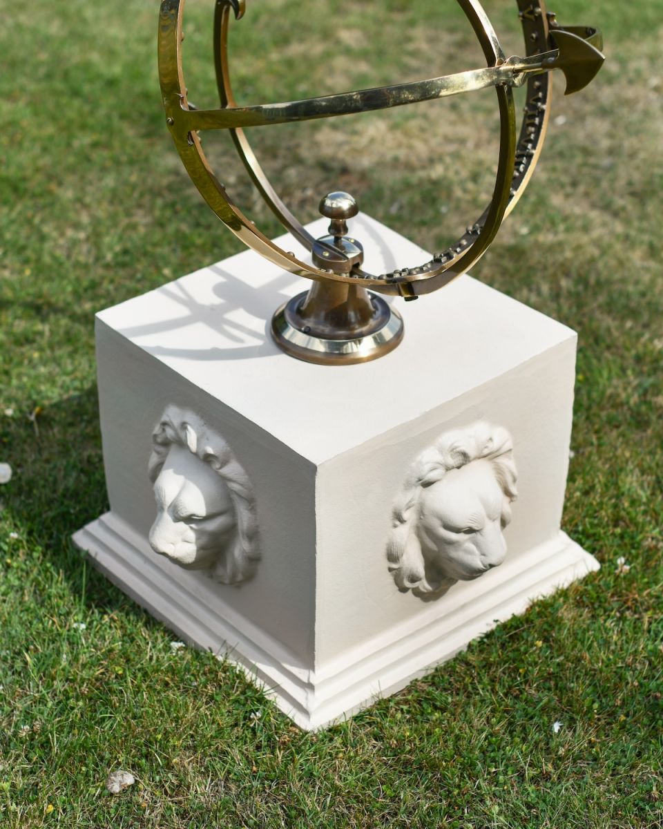 Top view of square garden column