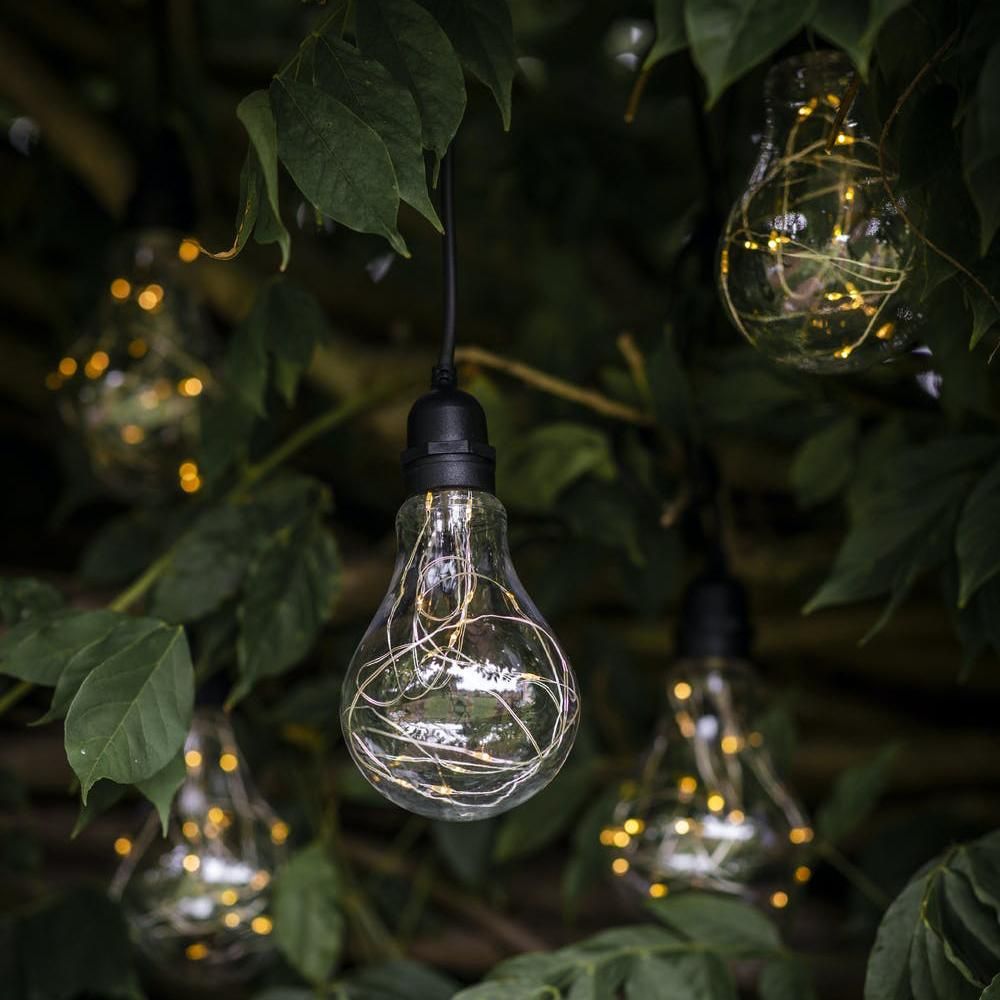 Cluster Bulb Lights in Situ at Night