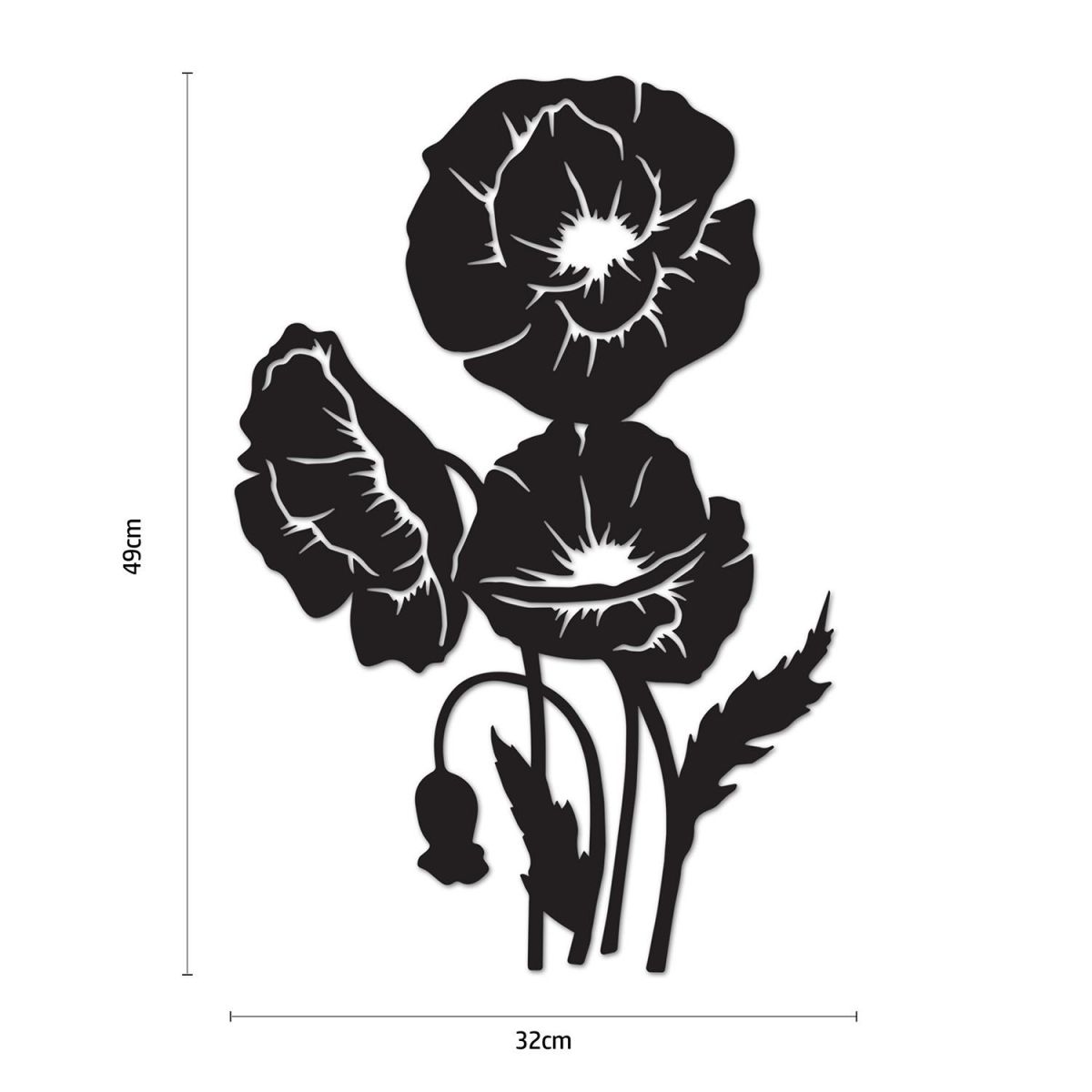 Cluster of Poppies Wall Art Dimensions 