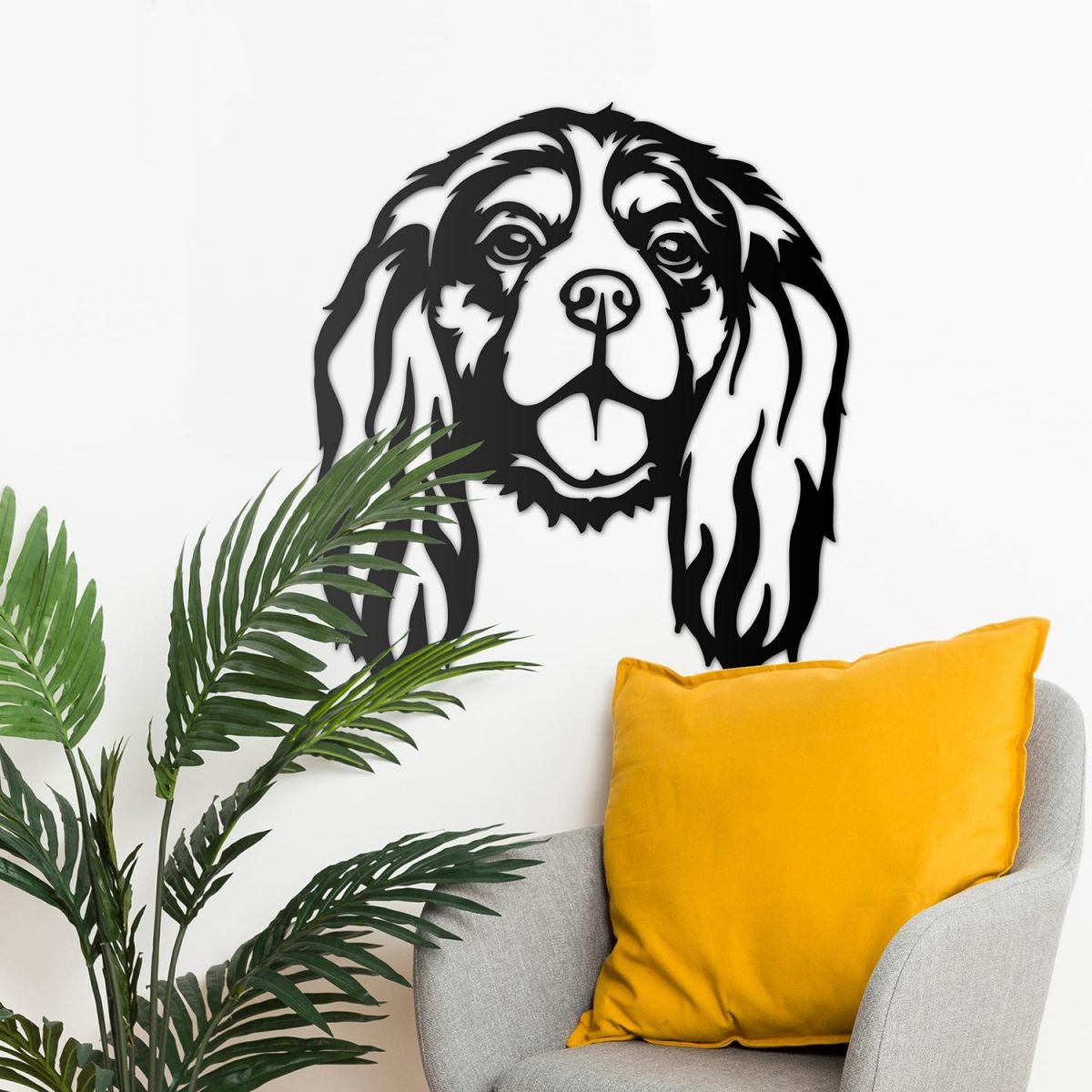 Cavalier King Charles Spaniel Wall Art in Situ in the Home
