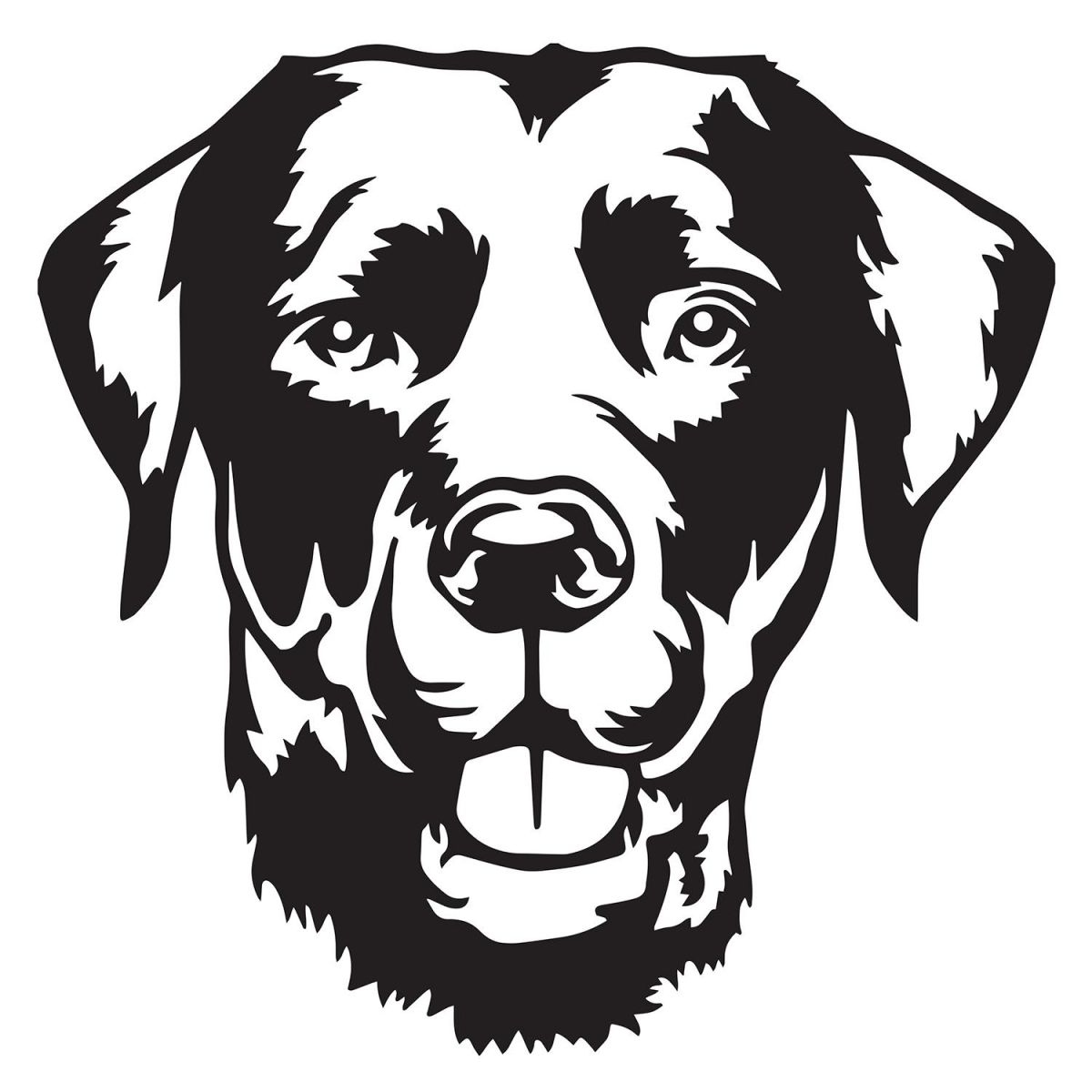 Metal Labrador Wall Art Finished in Black 