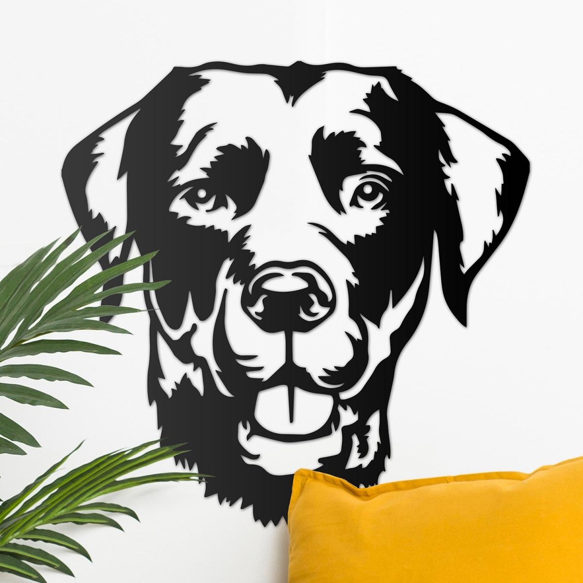 Labrador Wall Art in Situ on a White Wall