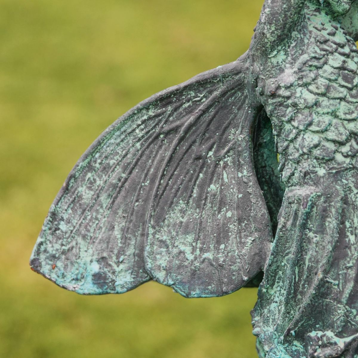 Close up of Winged Fairy Sculptures 