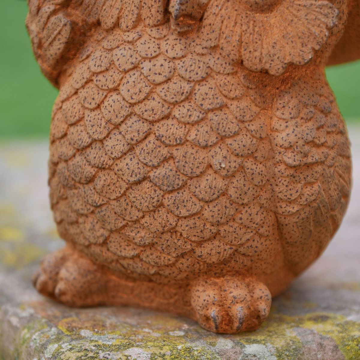 Close up of Detailed Body on Owl Sculpture  Close up of Detailed Body on Owl Sculpture