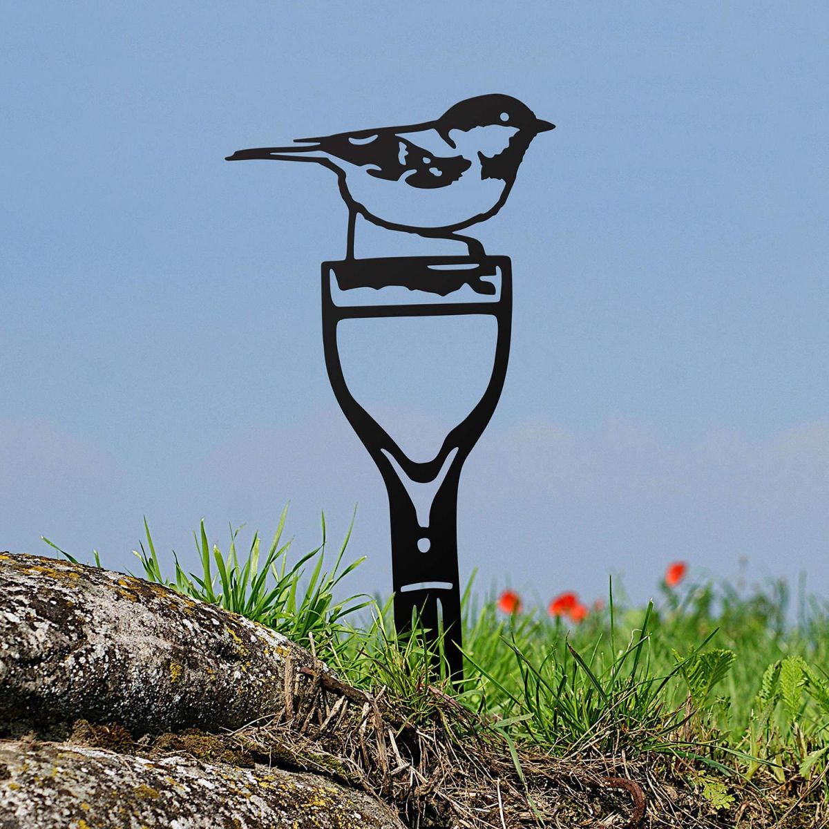 Coal Tit Sheet Steel Silhouette in Black Finish