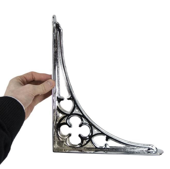 "Coalbrookdale" Bright Chrome Bracket 36 x 26cm "Coalbrookdale" Bright Chrome Bracket 36 x 26cm