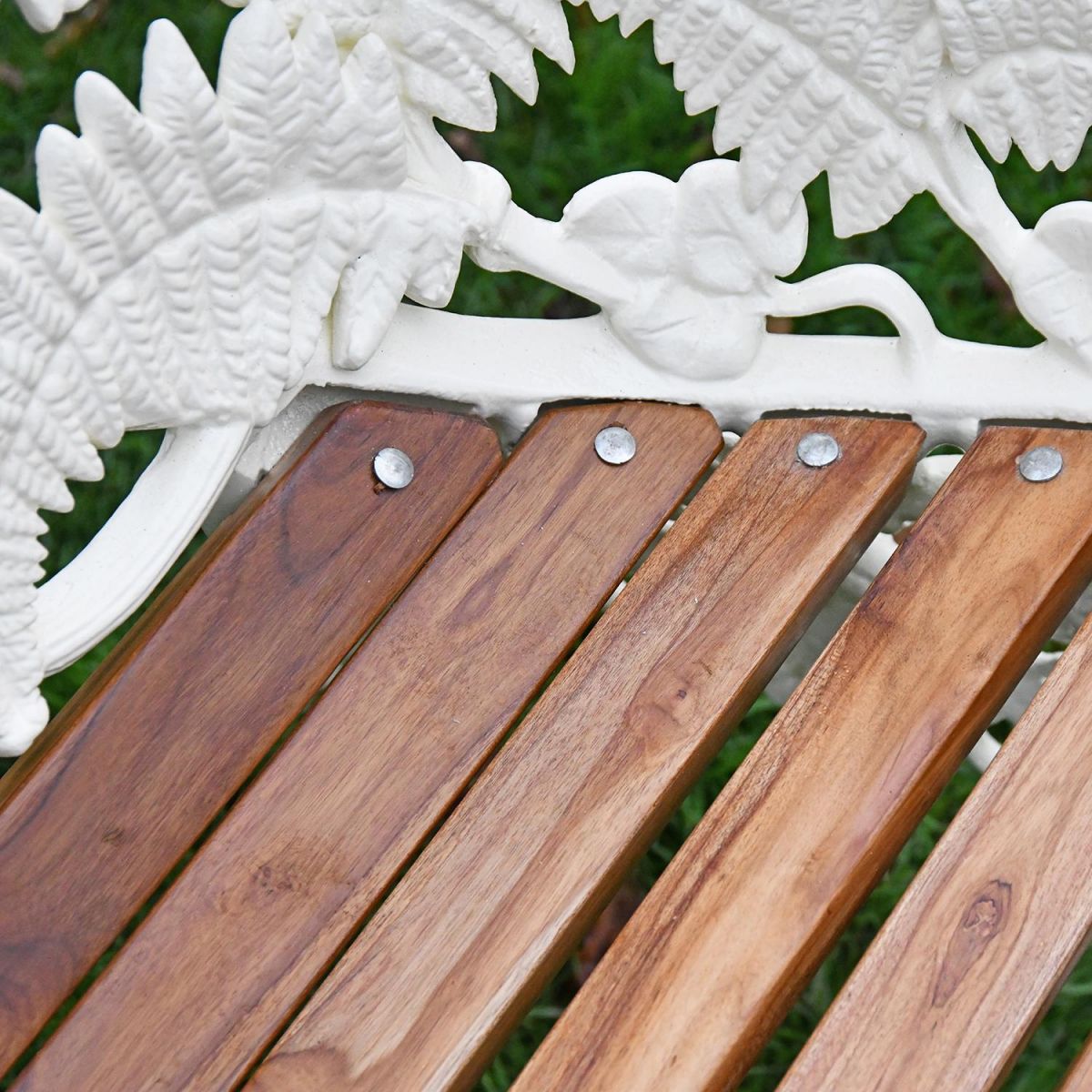 View of the Wooden Slats on the "Coalbrookdale" Two Seater Garden Bench