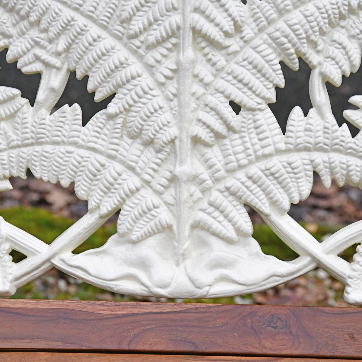 View of the Design on the back of the "Coalbrookdale" Two Seater Garden Bench