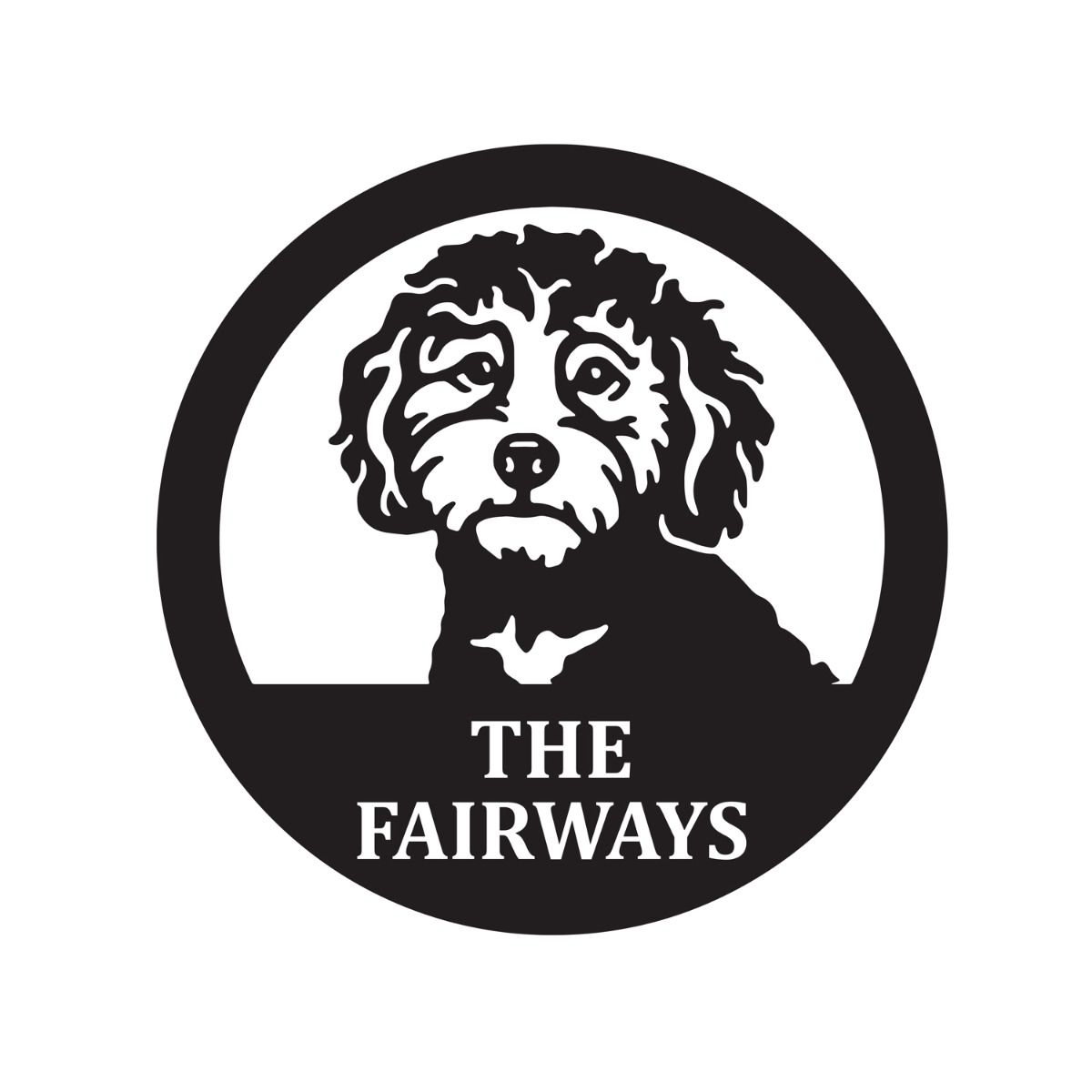 Cockerpoo Address Sign White Background 