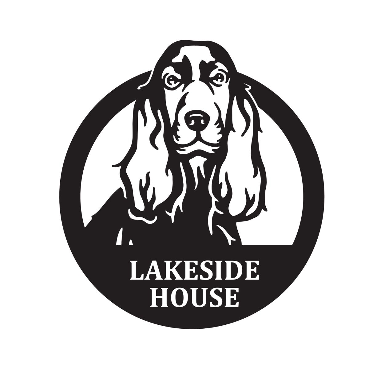 Steel Cocker Spaniel House Name Sign 