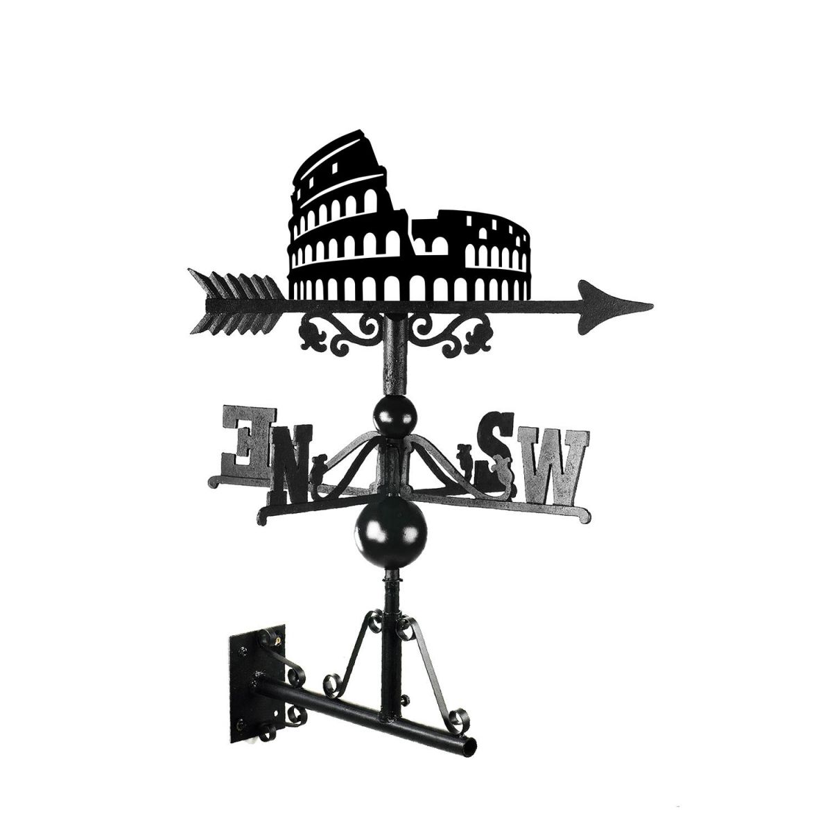 Rome Colosseum Weathervane Finished in Black