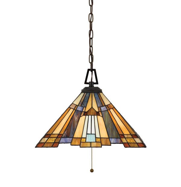 "Porthays Place" Coloured Glass 1940"s Style Hangling Light "Porthays Place" Coloured Glass 1940"s Style Hangling Light