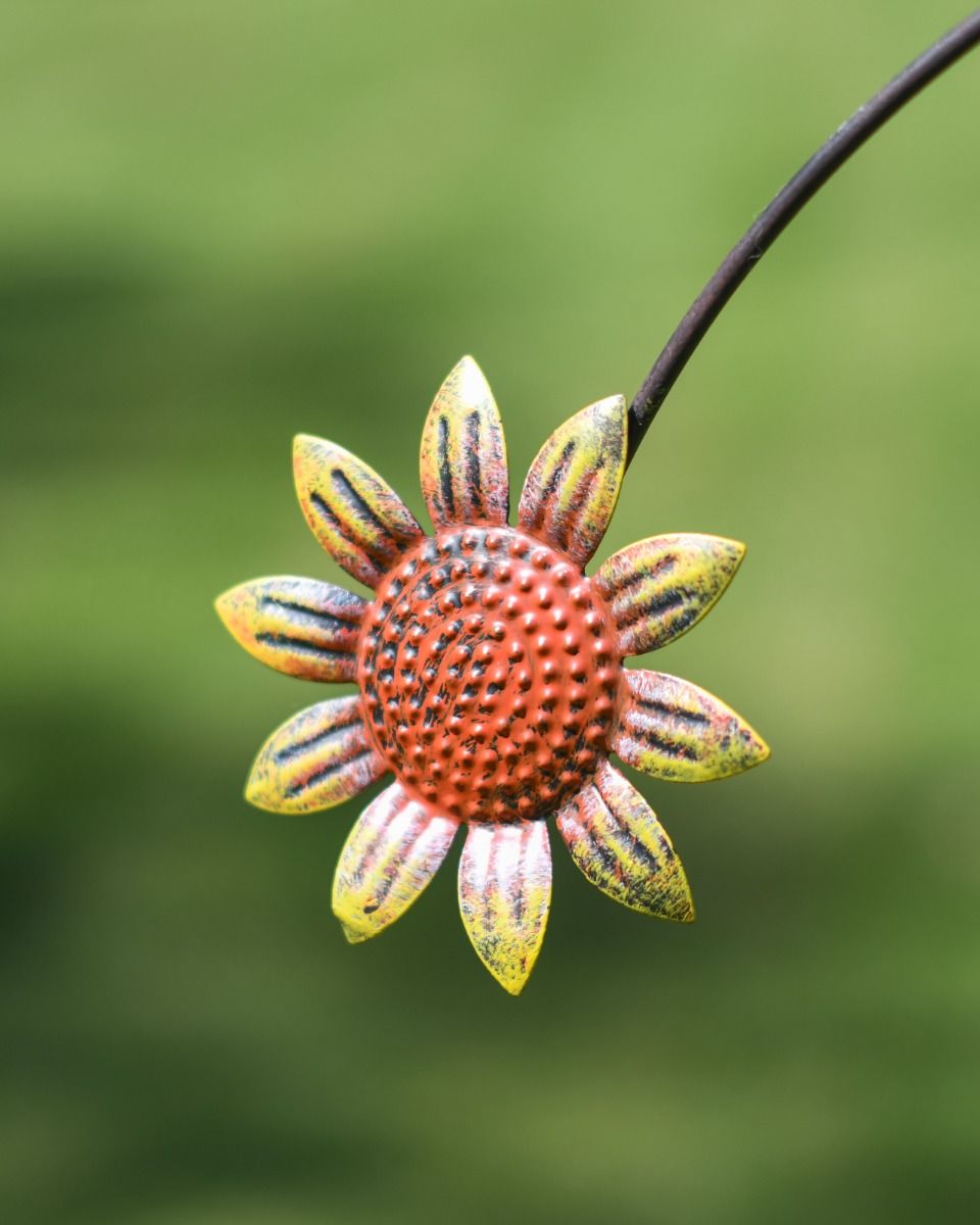 Colourful Sunflower Metal Garden Ornament 
