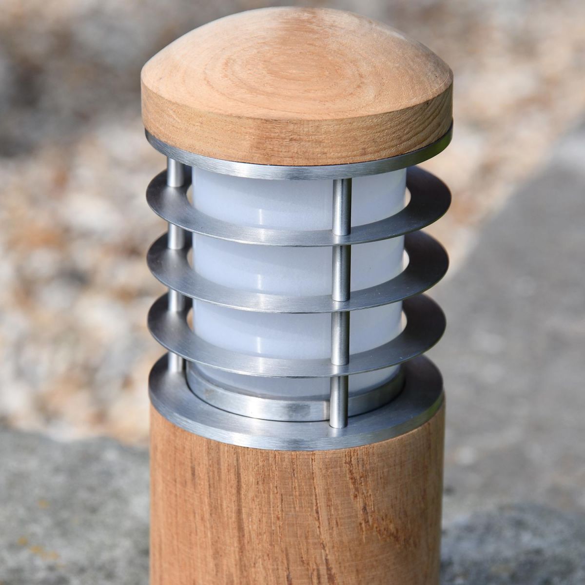 Close-up of the Contemporary Wood and Steel Design