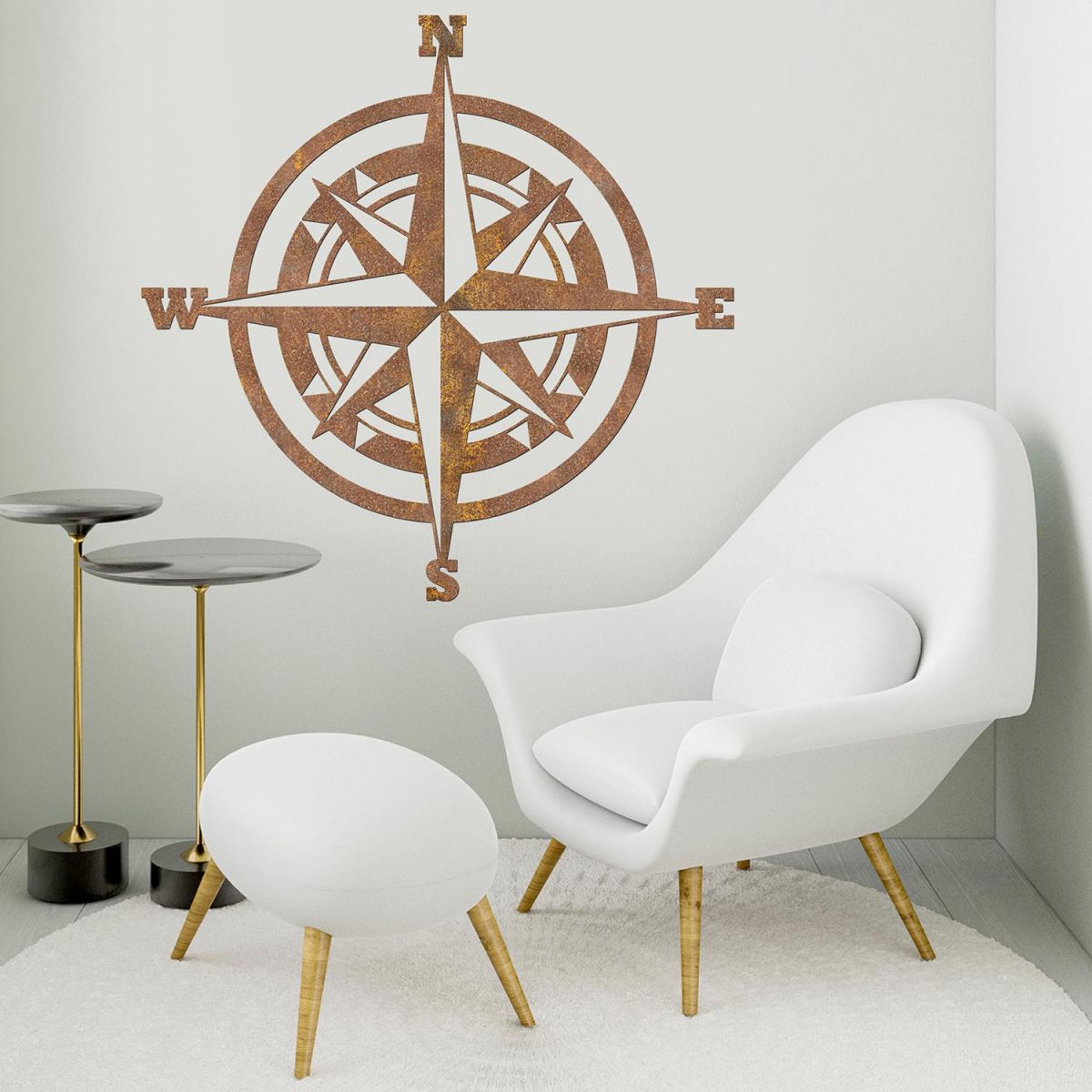 Compass Wall Art in a Modern Sitting Room Compass Wall Art in a Modern Sitting Room