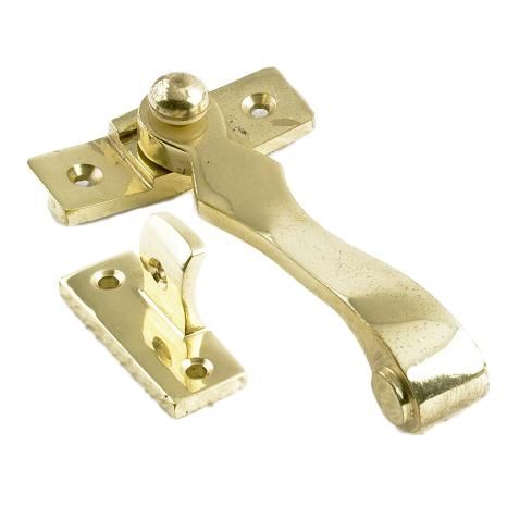Polished Brass Constable Wedge Fastener Polished Brass Constable Wedge Fastener