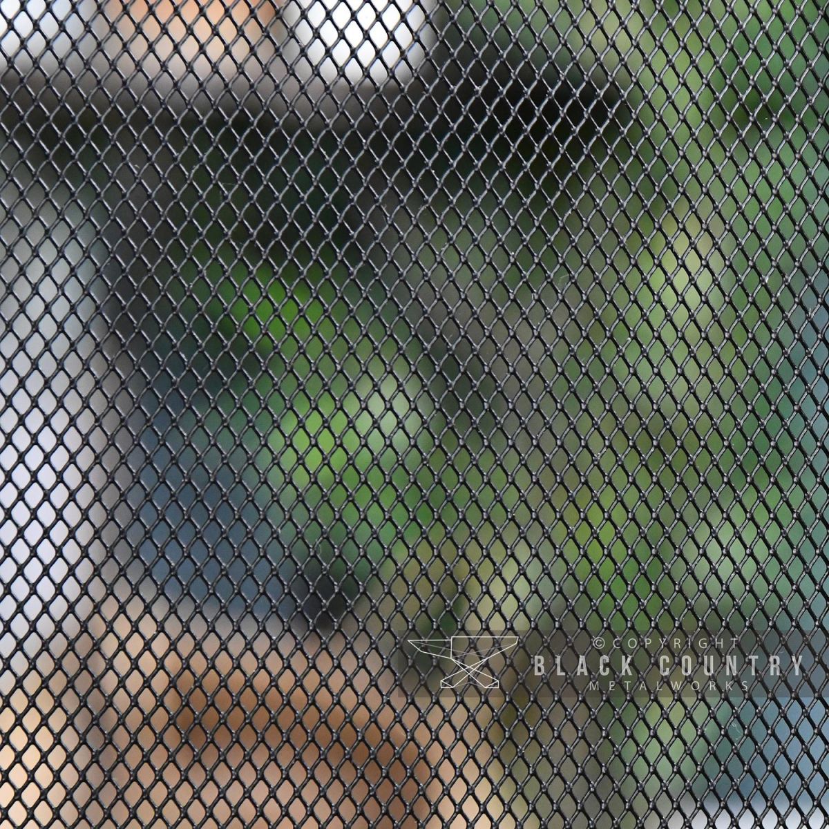 close-up fo the Black Mesh on the Fire Guard