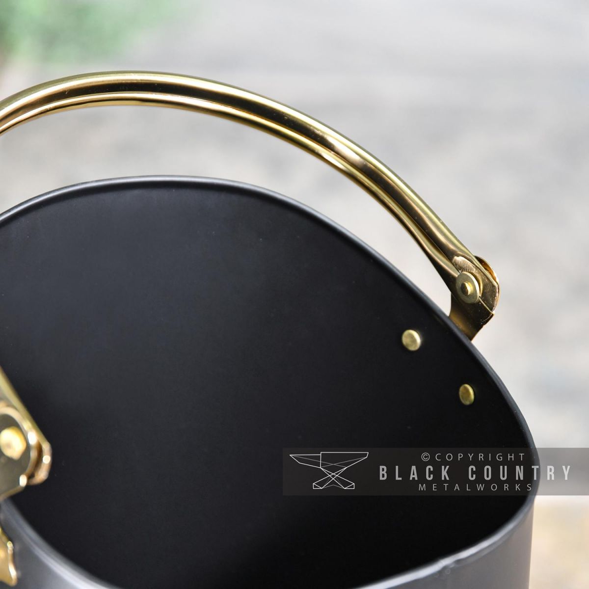 Close-up of the Top of the Coal Hod Close-up of the Top of the Coal Hod