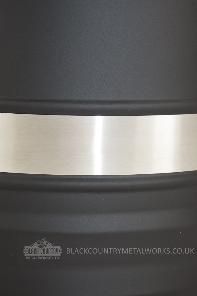 Contemporary Black Coal Hod with Pewter handles