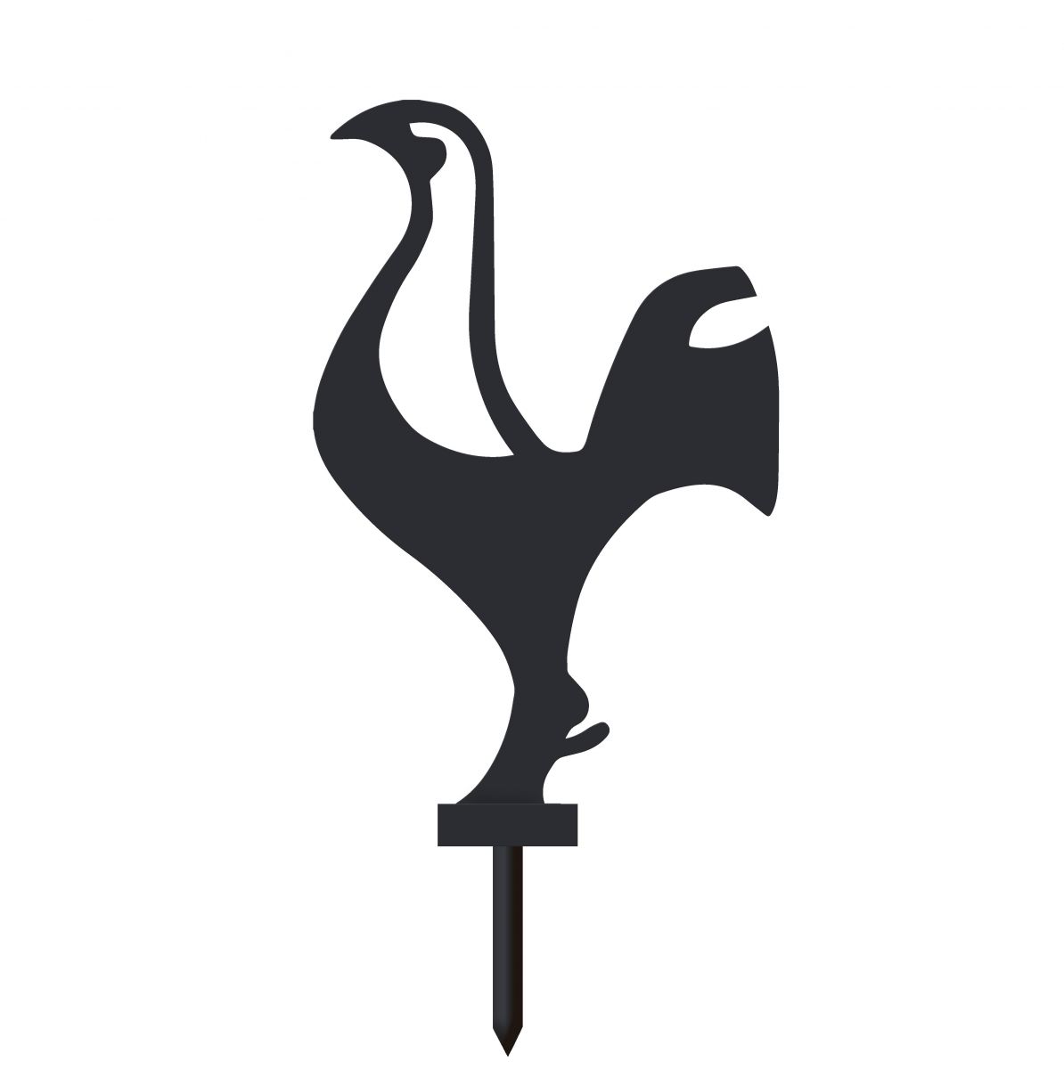 Black Contemporary Cockerel Garden Silhouette 