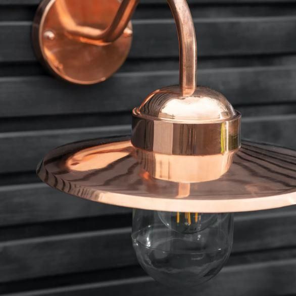 Close-up of the Copper Finish on the Barn Wall Light