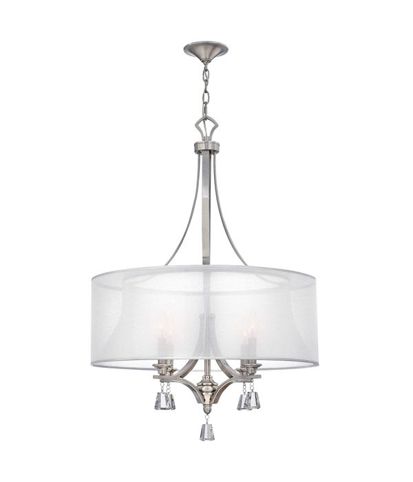 "Highgrove Place" Contemporary Hanging Light With Crystal Accents