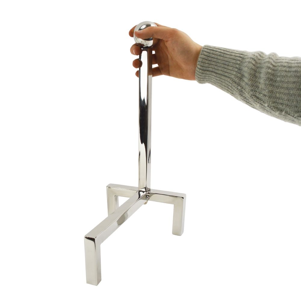 Contemporary Polished Steel Fire Dogs