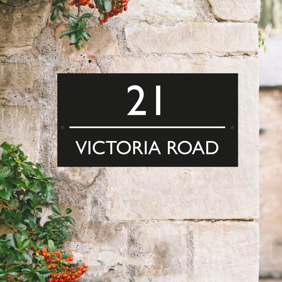 Rectangle Iron House Name Sign  Rectangle Iron House Name Sign