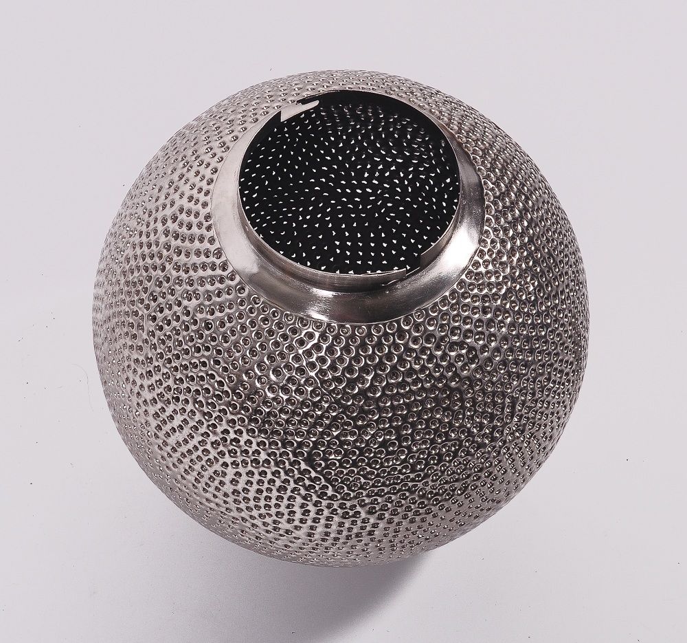 "Santorani" Perforated Nickel Ball Pendant Light 