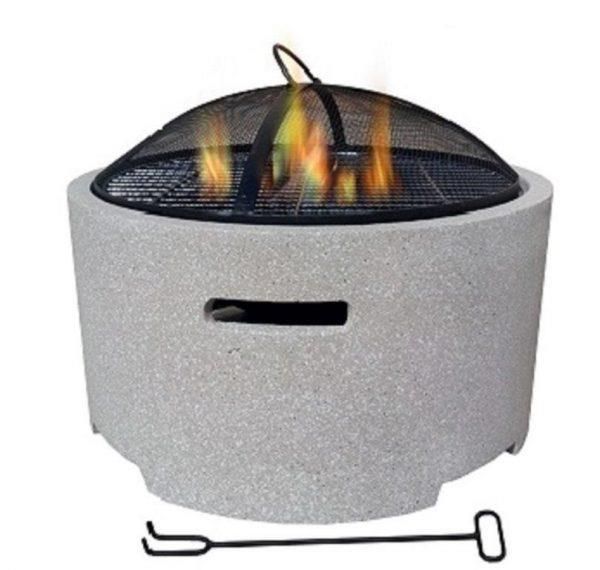 Contemporary Fire Pit in Stone Effect