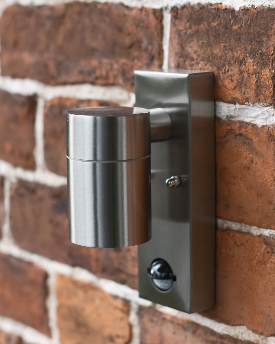 Contemporary Stainless Steel Outdoor Wall Light