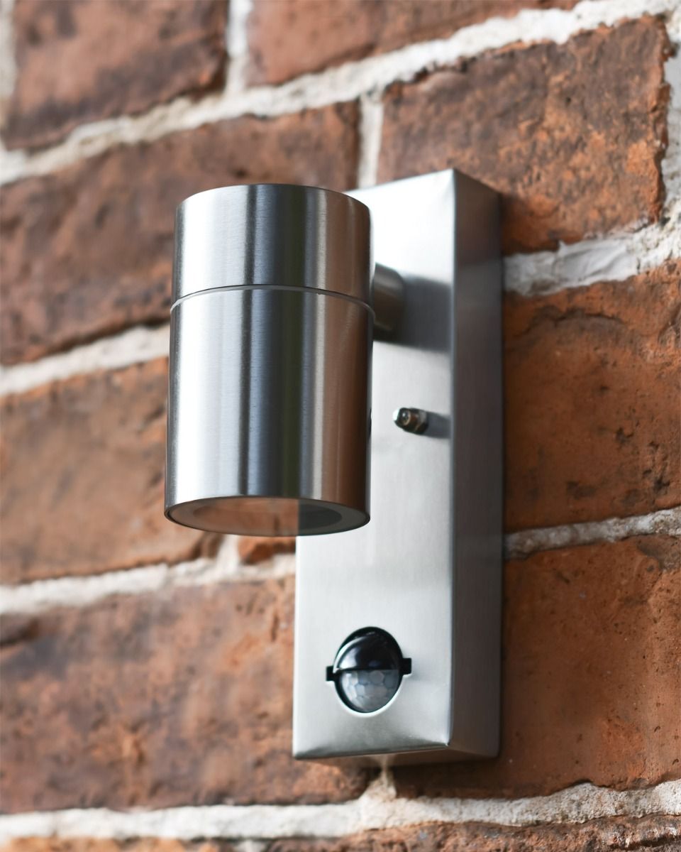 Contemporary Stainless Steel Outdoor Wall Light