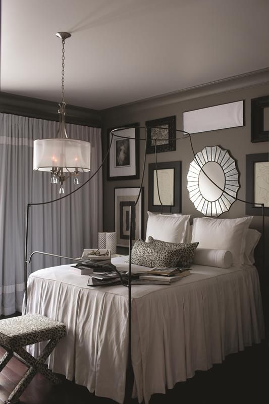 "Highgrove Place" Contemporary Hanging Light With Crystal Accents