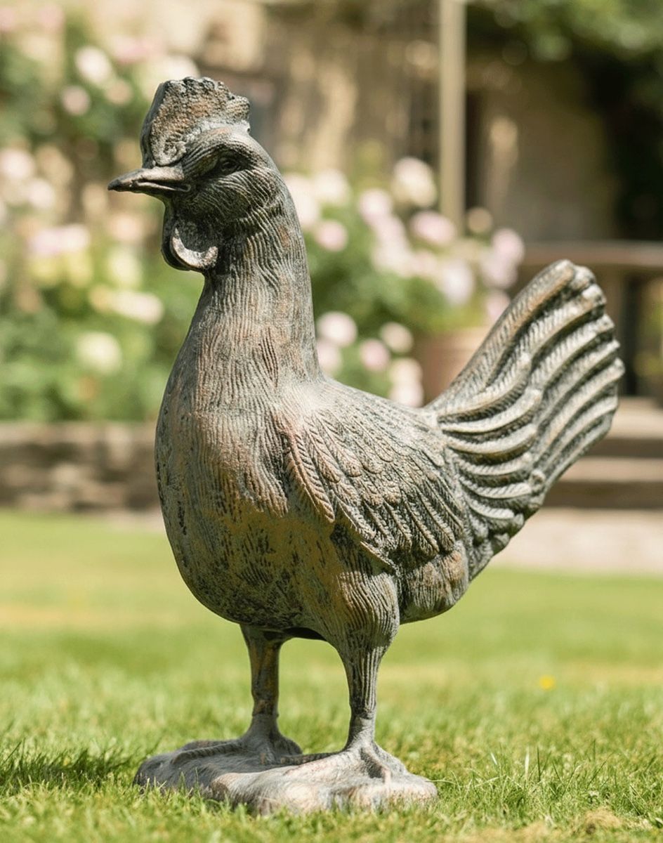 Cooper The Cast Aluminium Rooster In Verdigris Digital Illustration