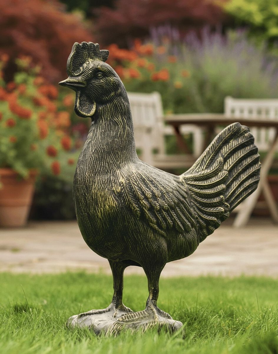 Cooper The Cast Aluminium Rooster In Bronze Digital Illustration