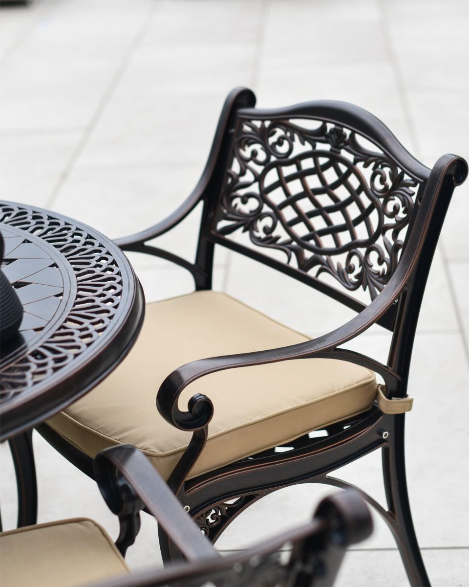 Cushion on Decorative Garden Chair  Cushion on Decorative Garden Chair