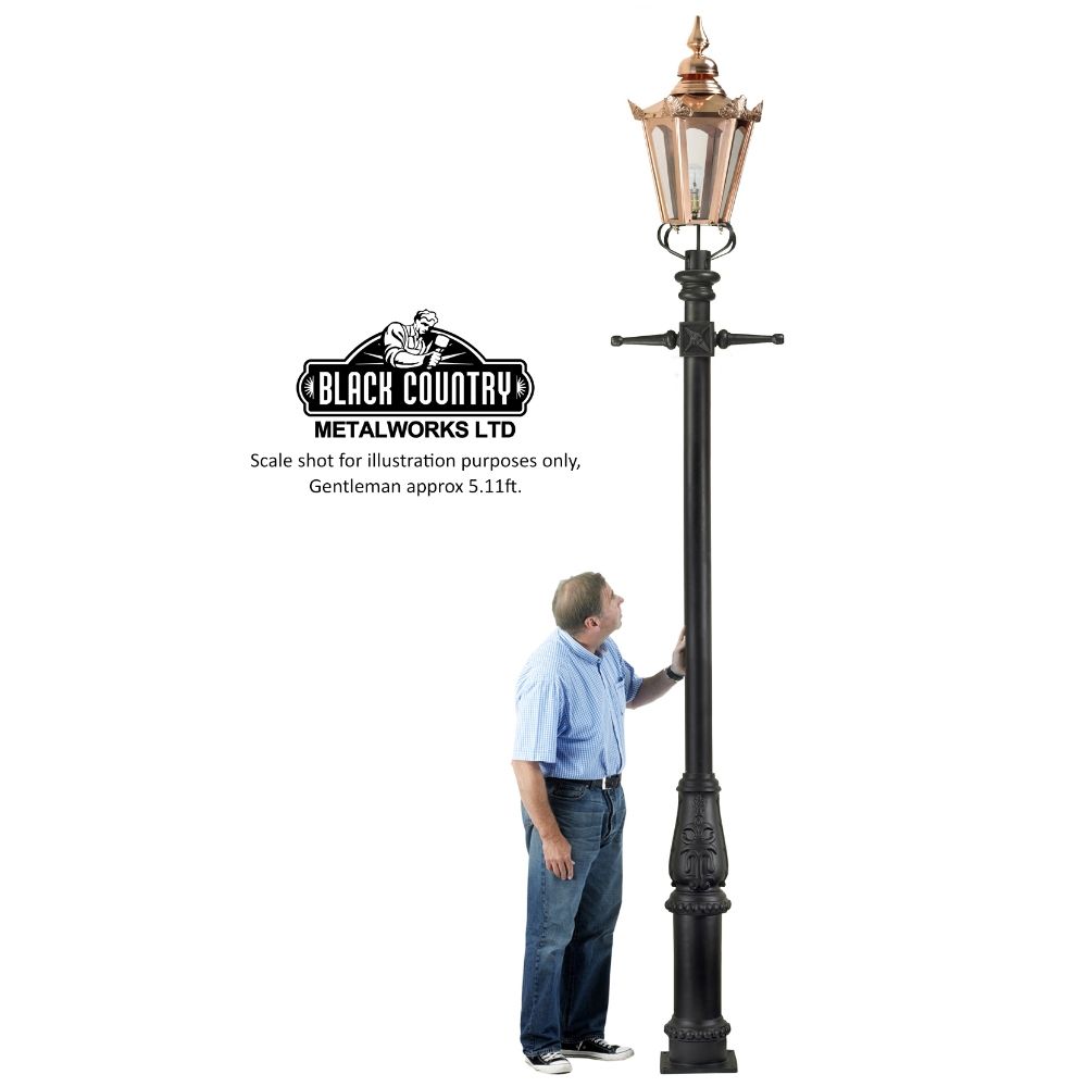 Copper Concordia Hexagonal Extra Large Lantern & Lamp Post Set