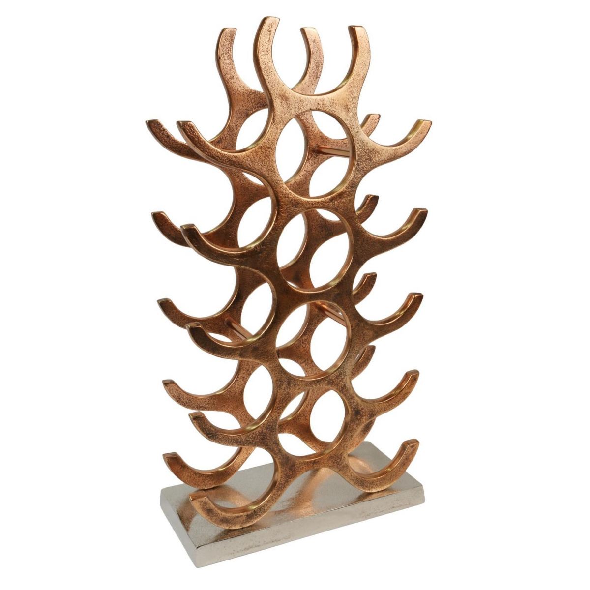 Contemporary Copper Finish Wine Rack Contemporary Copper Finish Wine Rack