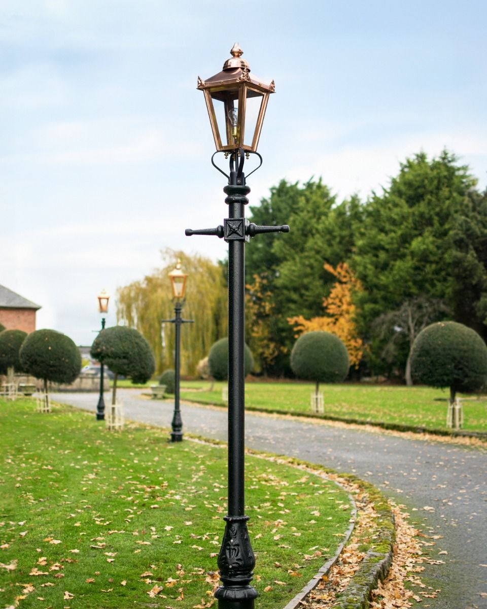 2.7m Copper Lamp Post In Situ 
