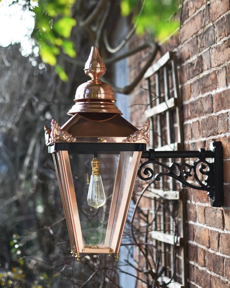 Copper Lantern Ornate Wall Bracket 