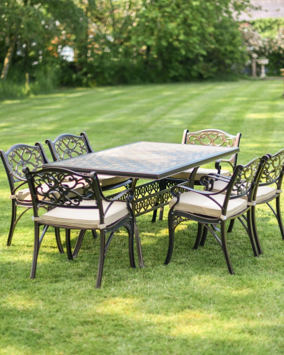 Copper Six Seater Garden Furniture  Copper Six Seater Garden Furniture