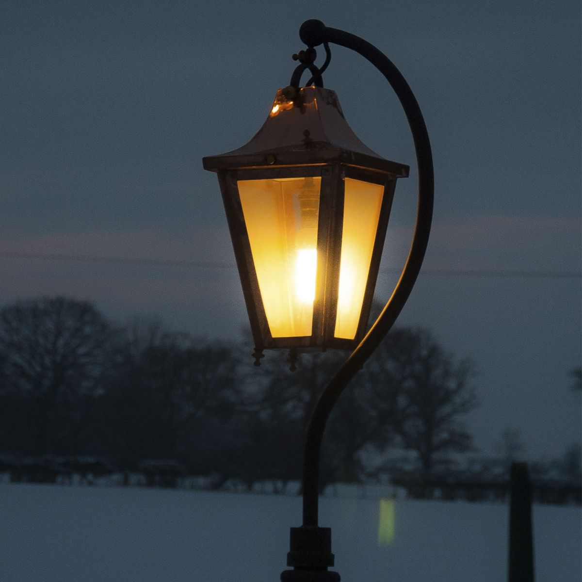 Copper Lincoln Swan Neck & Lamp Post 3.4m