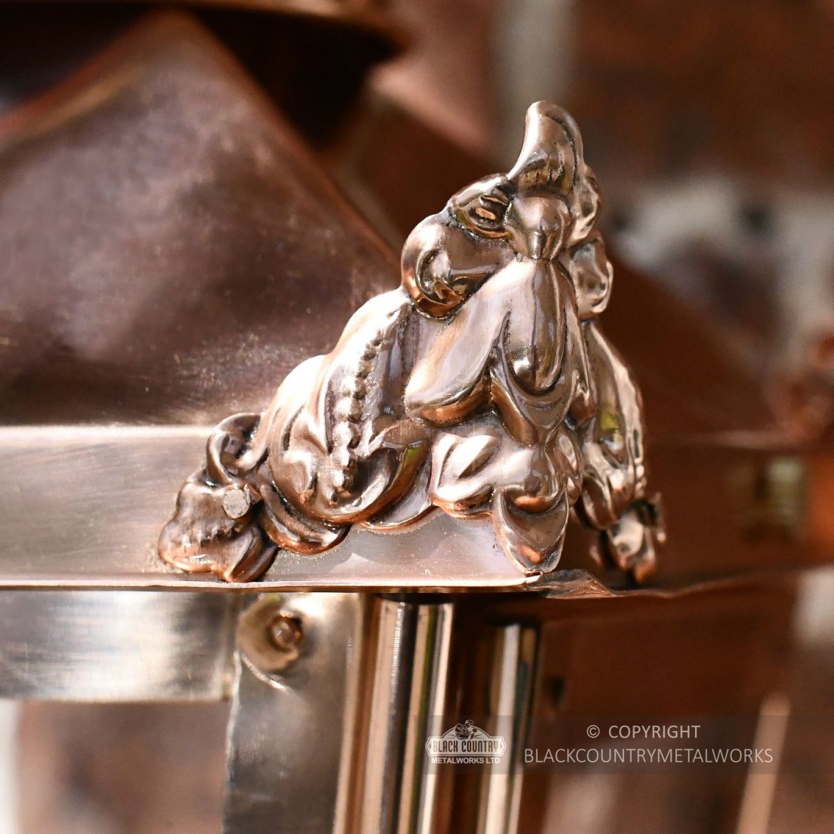 Corner finial on Copper lantern Corner finial on Copper lantern