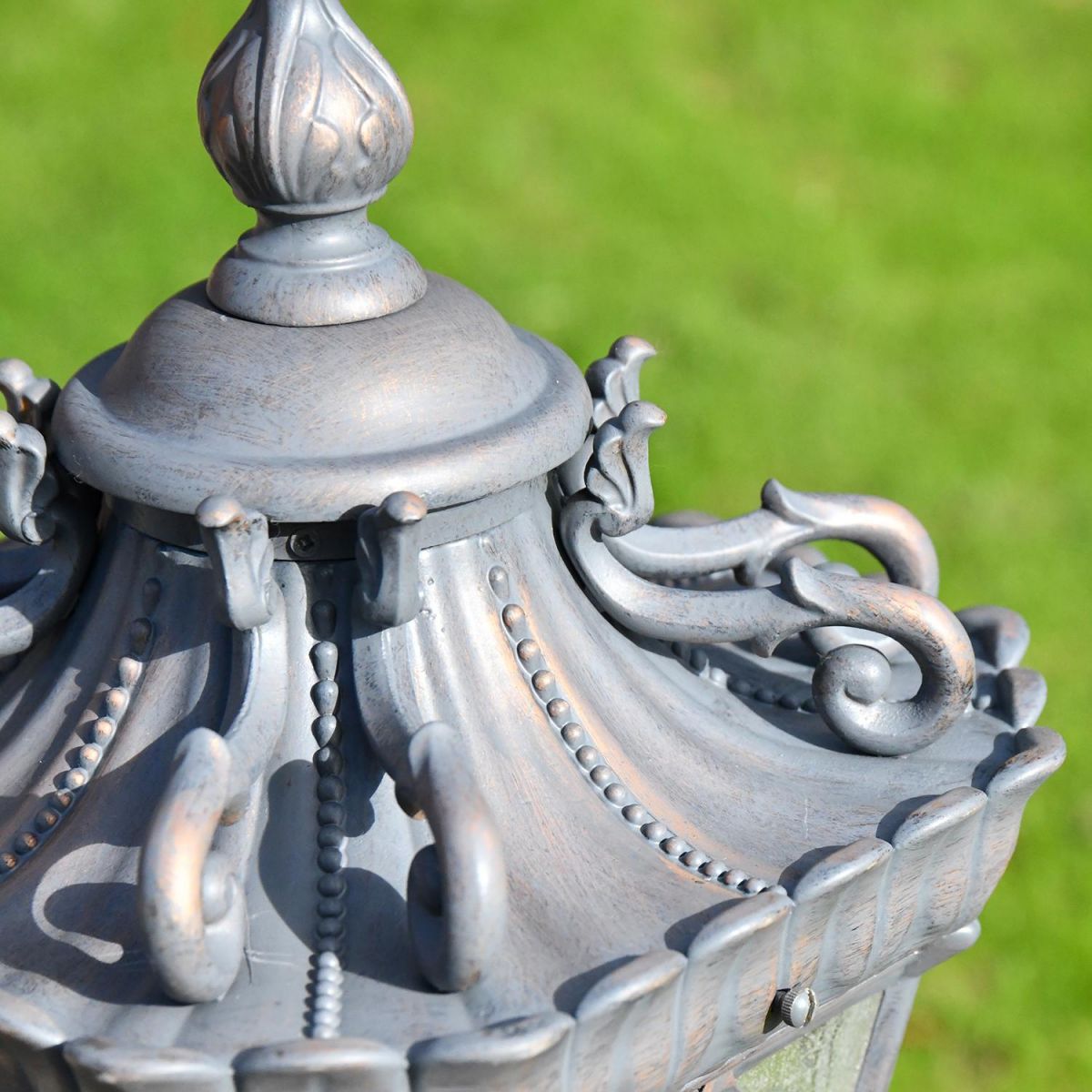 Top of the Lantern on the "Cotswold" Grand Ornate Gold Pillar Light