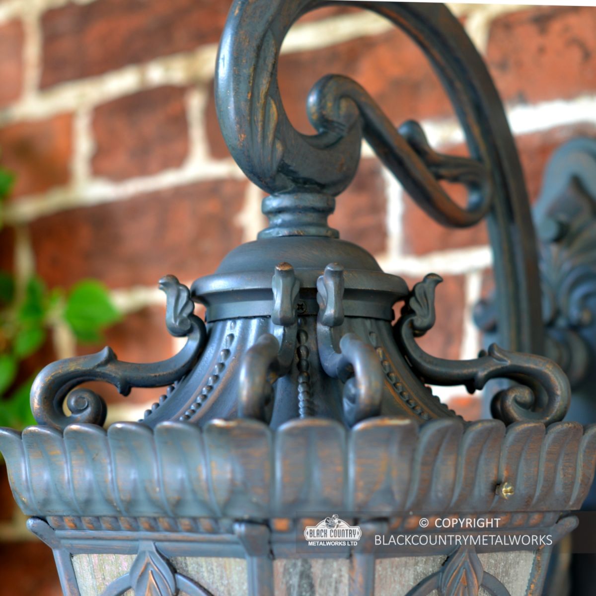 Close-up of the Ornate Lid of the Lantern