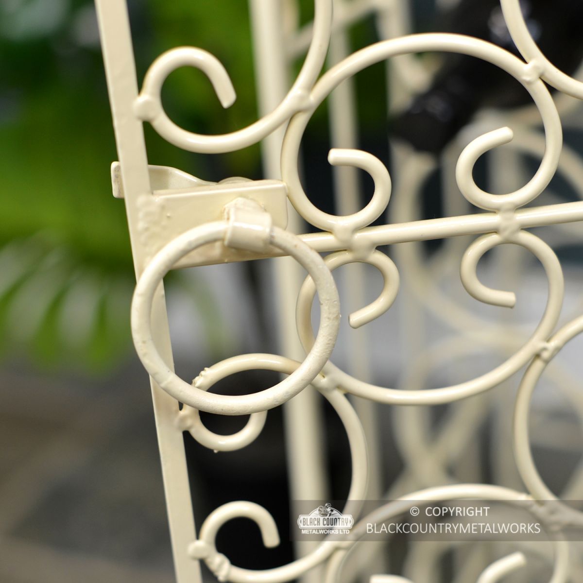 Close-up of the Door Handle on the wine Cage